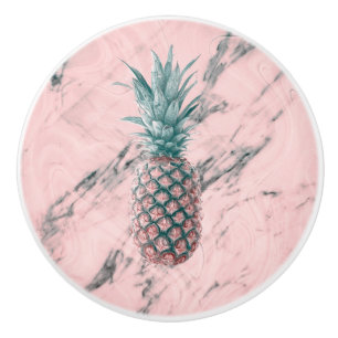 Bouton De Porte En Céramique À la mode Girly moderne de remous de marbre rose