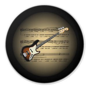 Bouton De Porte En Céramique ~ à trois dimensions de musique de feuille de ~ d