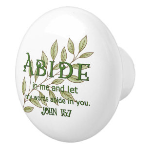 Bouton De Porte En Céramique Abide En Moi Christian