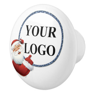 Bouton De Porte En Céramique Ajouter votre logo Noël