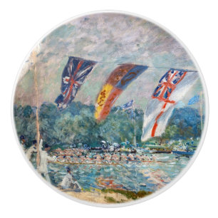 Bouton De Porte En Céramique Alfred Sisley - Régate à Molesey