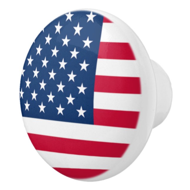 Bouton De Porte En Céramique American Flag Ceramic Knob (Droite)