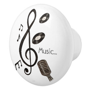 Bouton De Porte En Céramique Amoureux de la musique
