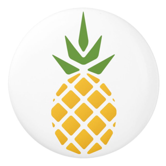 Bouton De Porte En Céramique Ananas (Devant)