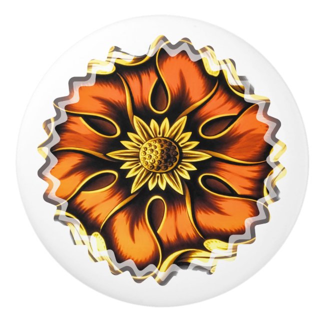 BOUTON DE PORTE EN CÉRAMIQUE ANCIENNE ANGLETERRE (Devant)