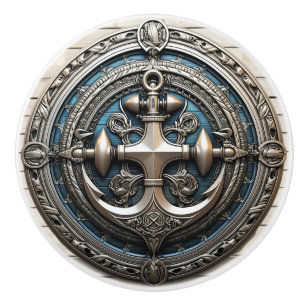 Bouton De Porte En Céramique Ancres Aweigh Ceramic Knob