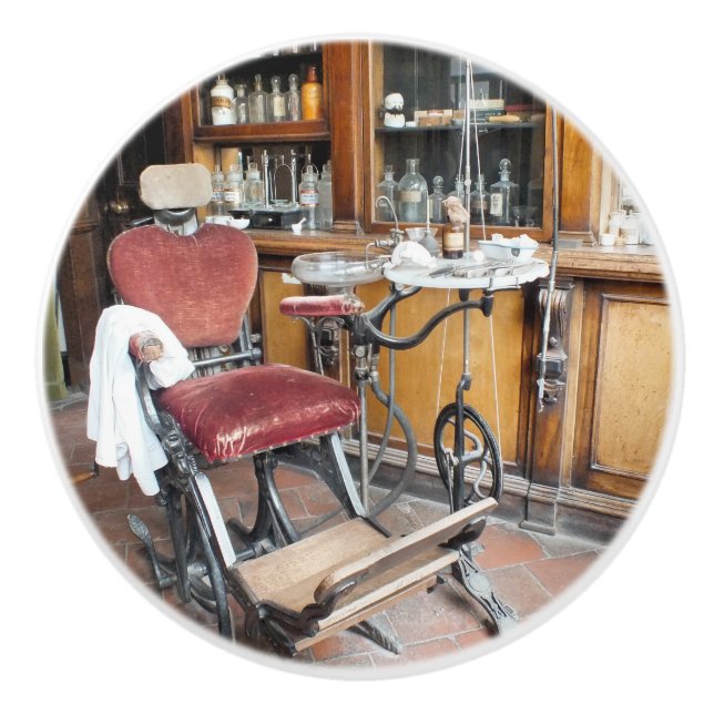 BOUTON DE PORTE EN CÉRAMIQUE ANGLETERRE VICTORIENNE (Devant)