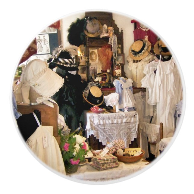 BOUTON DE PORTE EN CÉRAMIQUE ANGLETERRE VICTORIENNE (Devant)