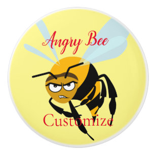 Bouton De Porte En Céramique Angry Bee Thunder_Cove