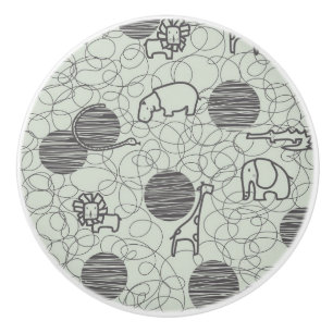Bouton De Porte En Céramique animaux 1 de safari