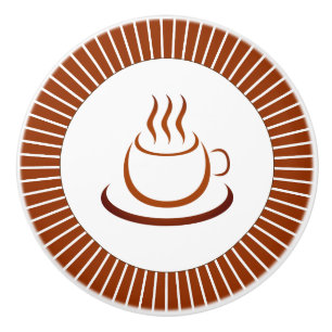 Bouton De Porte En Céramique Any Time Is Coffee Time