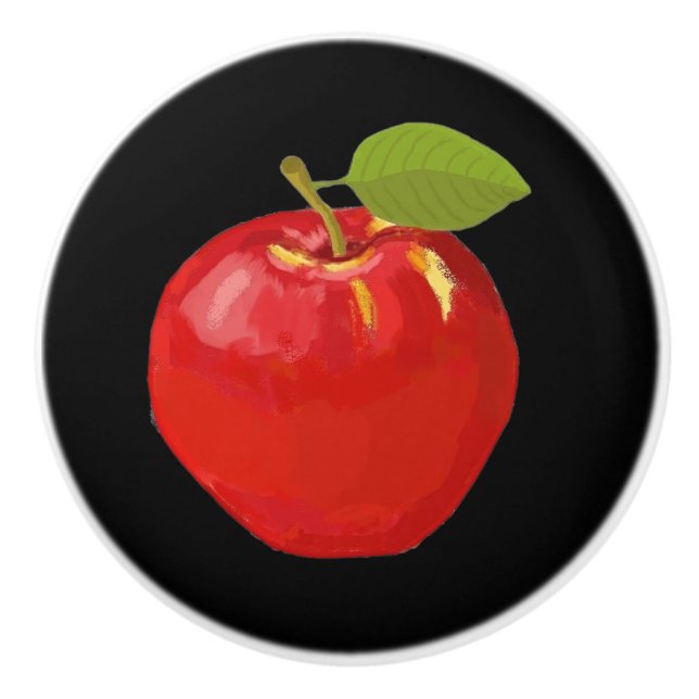 Bouton De Porte En Céramique Apple (Devant)