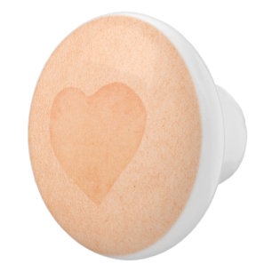 Bouton De Porte En Céramique Aquarelle avec coeur