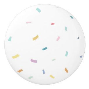 Bouton De Porte En Céramique Aquarelle douce Motif Confetti