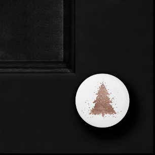 Bouton De Porte En Céramique Arbre de Noël   Glam Rose Gold Luxurious