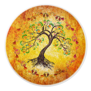 Bouton De Porte En Céramique Arbre de vie