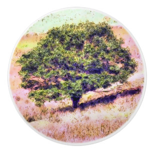 BOUTON DE PORTE EN CÉRAMIQUE ARBRES