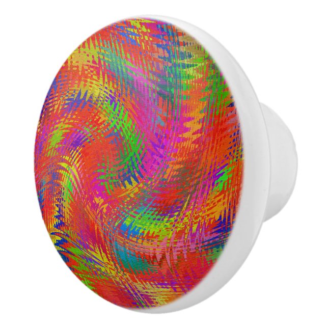 Bouton De Porte En Céramique Arc-en-ciel tissé (Droite)