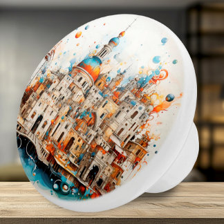 Bouton De Porte En Céramique Architecture Abstraite italienne