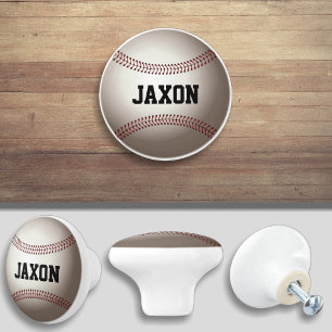 Bouton De Porte En Céramique Armoire de baseball Sports Knock