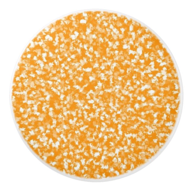 Bouton De Porte En Céramique Armoire en céramique orange (Devant)