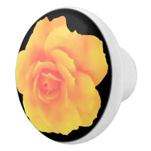 Bouton De Porte En Céramique Armoire Rose d'abricot