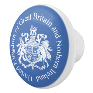 Bouton De Porte En Céramique Armoiries britanniques