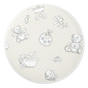 Bouton De Porte En Céramique Arrière - plan de bébé