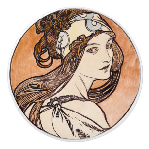 Bouton De Porte En Céramique Art Nouveau