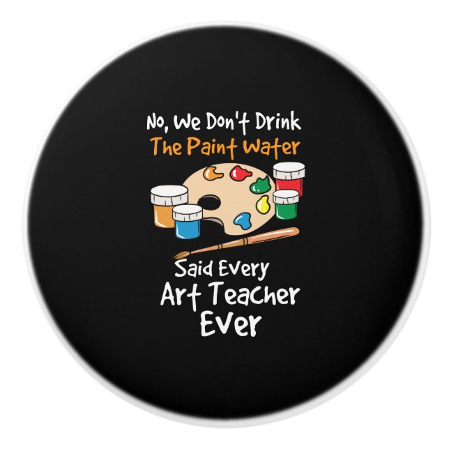 Bouton De Porte En Céramique Art teacher (Devant)
