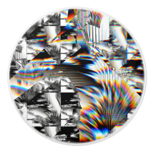 Bouton De Porte En Céramique Attaque arc-en-ciel