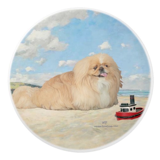 Bouton De Porte En Céramique Au bord de la mer (Devant)
