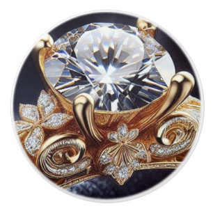 Bouton De Porte En Céramique Bague en or diamant