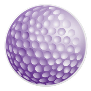 Bouton De Porte En Céramique Balle de golf pourpre