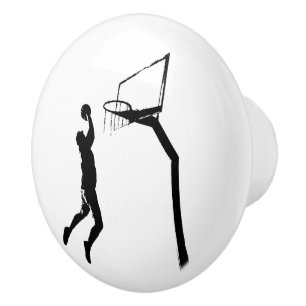 Bouton De Porte En Céramique Ballon de basket