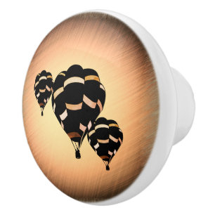 Bouton De Porte En Céramique Ballons à air chaud rustiques