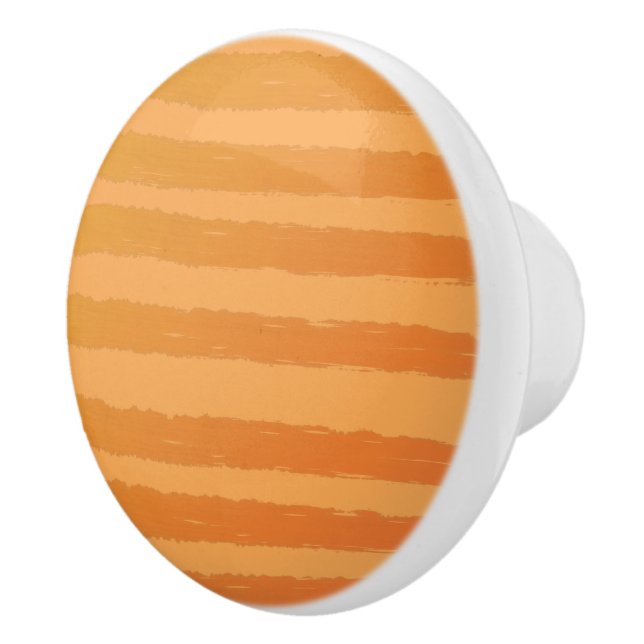 Bouton De Porte En Céramique Bandes orange (Droite)