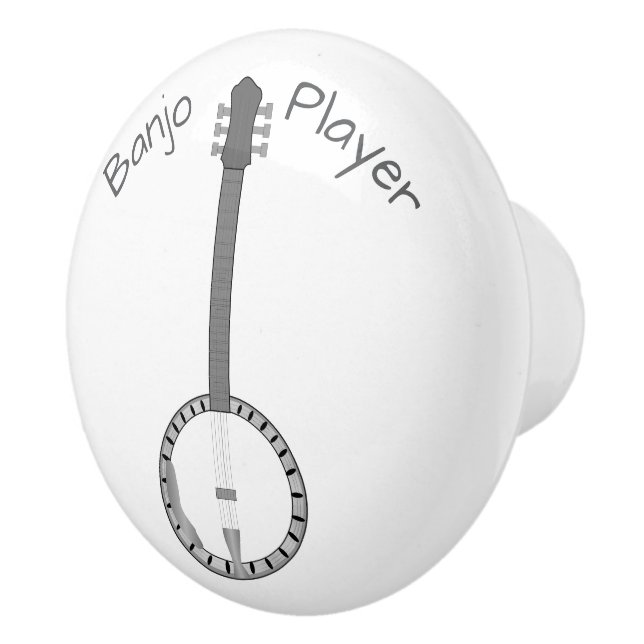Bouton De Porte En Céramique Banjo Design Personalised (Droite)