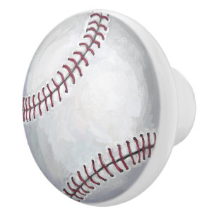 Bouton De Porte En Céramique Baseball