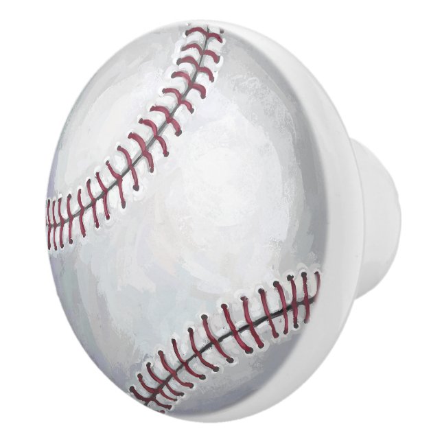 Bouton De Porte En Céramique Baseball (Droite)
