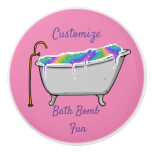 Bouton De Porte En Céramique Bath Bomb Babe Thunder_Cove