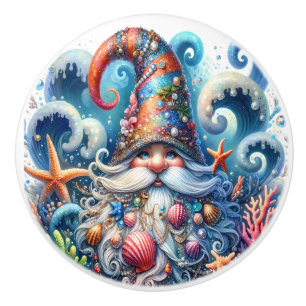 Bouton De Porte En Céramique Beach Gnomes