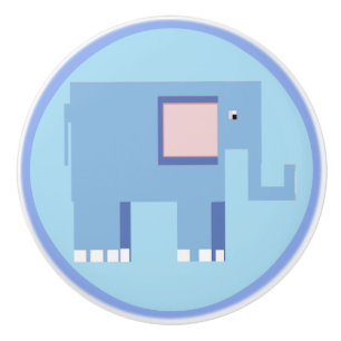 Bouton De Porte En Céramique Beau éléphant bleu