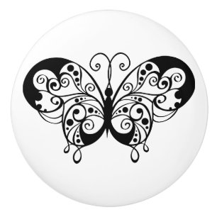 Bouton De Porte En Céramique Beau Papillon