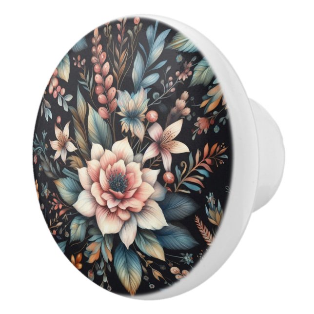 Bouton De Porte En Céramique Beauté botanique (Droite)
