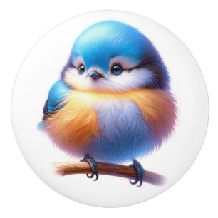 Bouton De Porte En Céramique Beaux Oiseaux