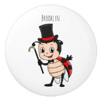Bébé mignon avec chapeau et dessin animé de cravat
