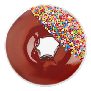 Bouton De Porte En Céramique Beignet givré par chocolat