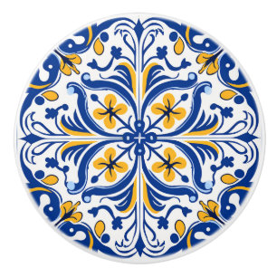 Bouton De Porte En Céramique Belle fausse tuile espagnol