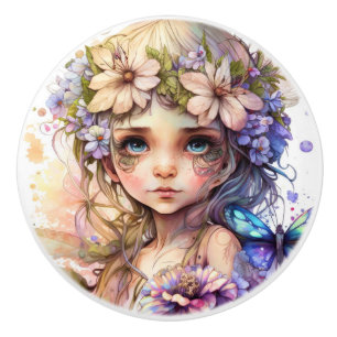 Bouton De Porte En Céramique Belle série de fées Imaginaires